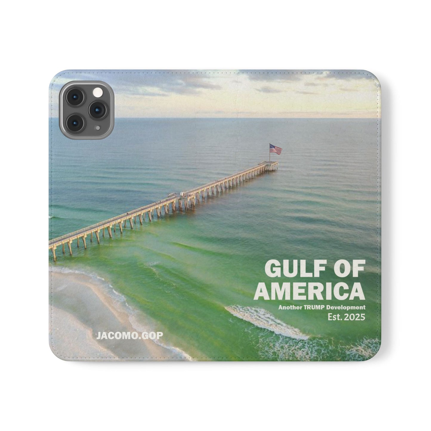 Gulf of America Flip Case, Coastal Phone Cover, Beach Chic Accessory, Travel Gift, Summer Vibe