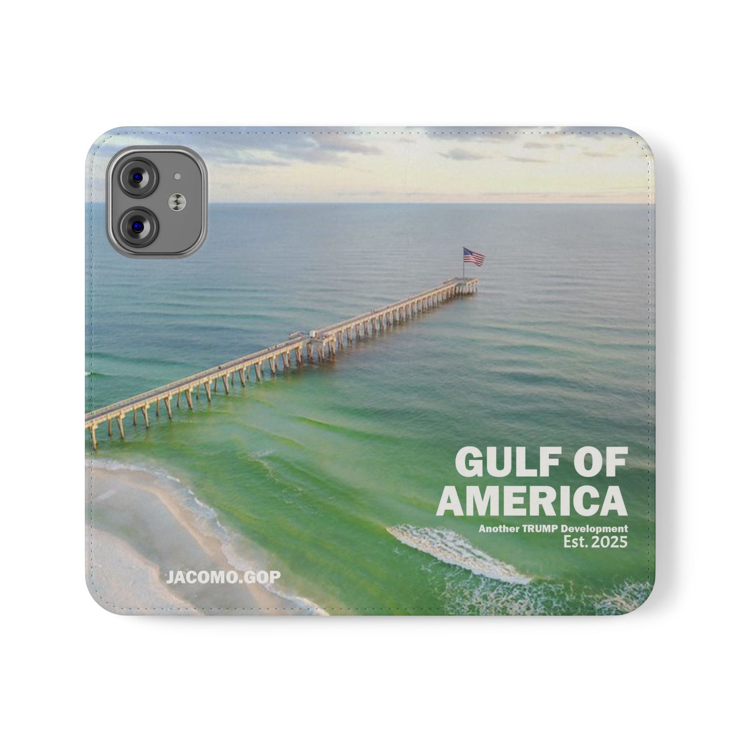 Gulf of America Flip Case, Coastal Phone Cover, Beach Chic Accessory, Travel Gift, Summer Vibe