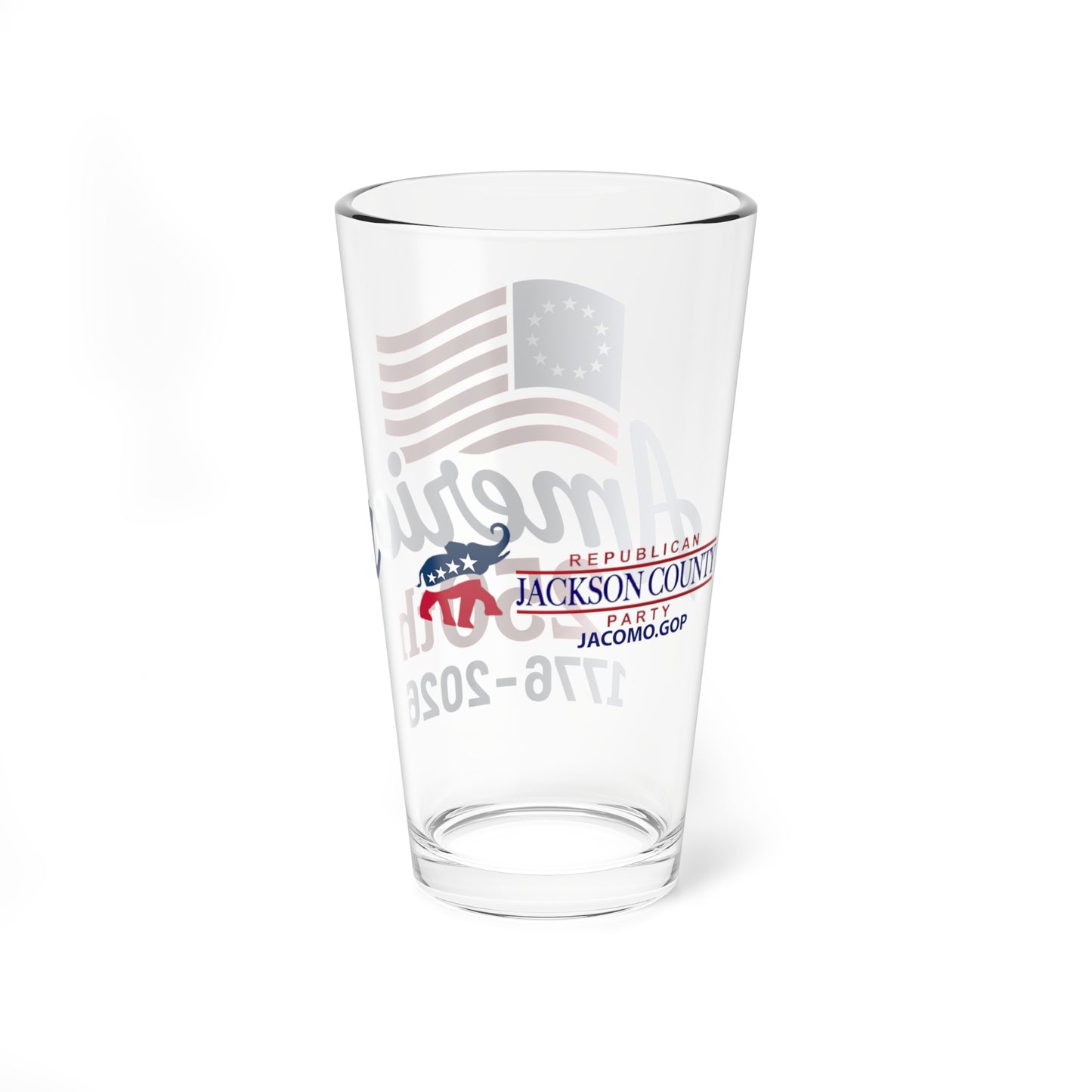 Patriotic Mixing Glass, 250th Anniversary America, Fourth of July Drinkware, USA Celebration Glass