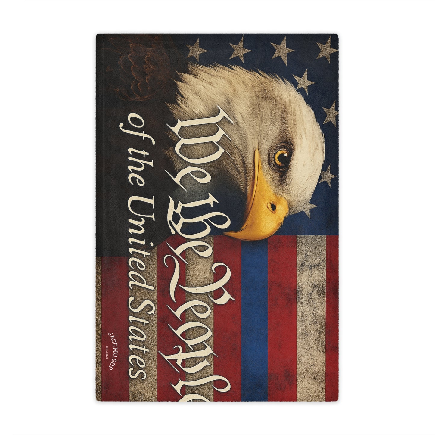 Patriotic Minky Blanket with Eagle Design, Soft Throw, American Flag Decor, Cozy Gift, Independence Day, Enthusiast Blanket