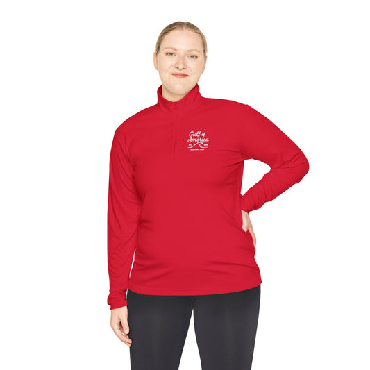 Gulf of America - Chic Unisex Quarter-Zip Pullover for Casual Comfort, Great for Outdoor Adventures, Travel, Gifts, and Everyday Wear