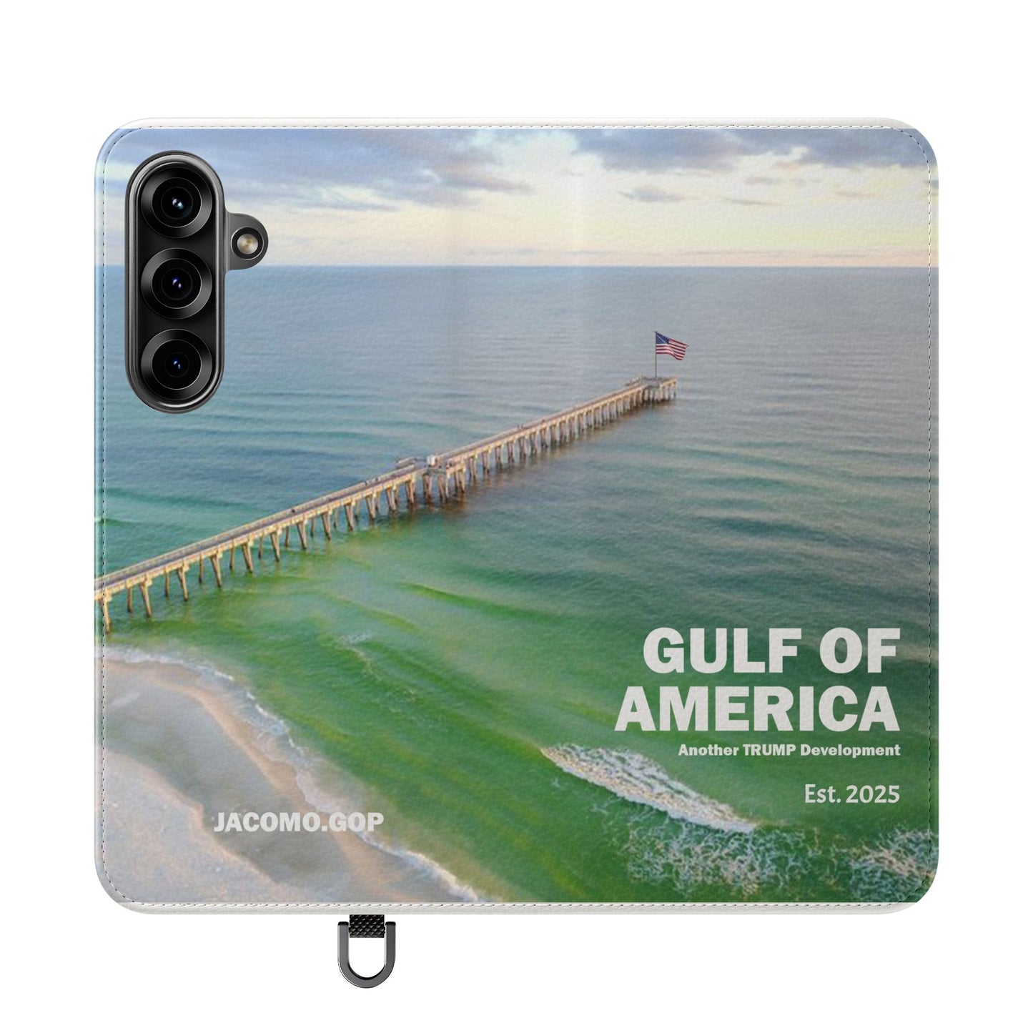Gulf of America Flip Case, Coastal Phone Cover, Beach Chic Accessory, Travel Gift, Summer Vibe